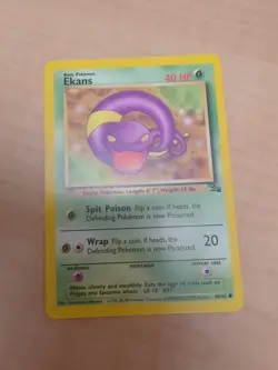 Pokemon TCG Ekans Fossil 46/62 Unlimited Regular Common Card WOTC LP-NM - Image 1