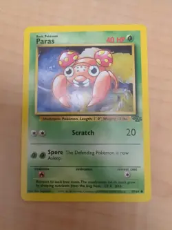 Pokemon TCG Paras Jungle Card 59/64 Unlimited Common - Image 1