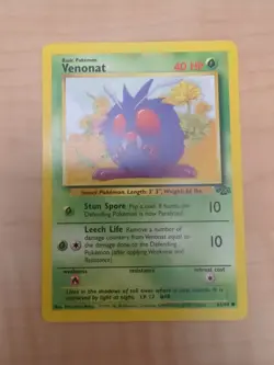 Pokemon TCG Venonat Jungle Card 63/64 Unlimited Common - Image 1