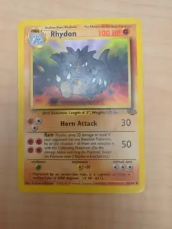Pokemon TCG Rhydon Jungle Card 45/64 Unlimited Uncommon - Image 1