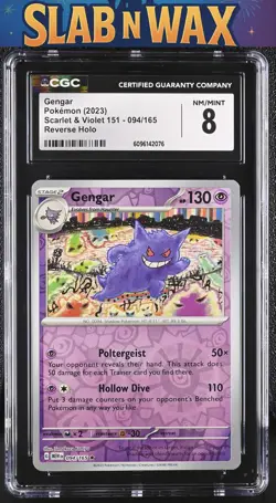 Pokemon tcg 2023 Scarlet & Violet 151 Gengar #094/165 CGC 8 - Image 1