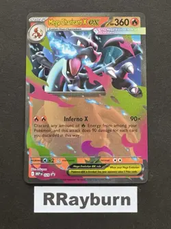Pokemon Mega Charizard X ex 029 Me: Mega Evolution Promo Holo - Image 1