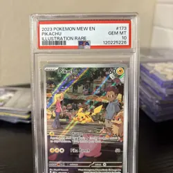 2023 POKEMON MEW EN-151 ILLUSTRATION RARE #173 PIKACHU PSA 10 GEM MT - Image 4