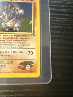 Brock’s Rhydon 2/132 Holo Rare 1st Edition Gym Heroes WOTC Vintage Pokemon - Image 5