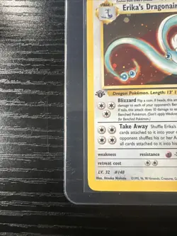 Erika’s Dragonair 4/132 1st Edition Gym Heroes WOTC Vintage Pokemon - Image 2