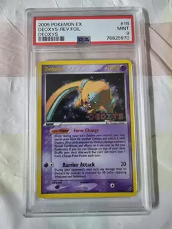 Pop 90 💎 2005 POKEMON EX DEOXYS #18 DEOXYS-REVERSE FOIL (HOLO) PSA 9 - Image 1