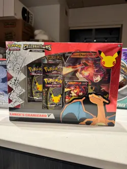 Pokemon Celebrations Lance’s Charizard V Collection Box – Factory Sealed 820650101625 - Image 1