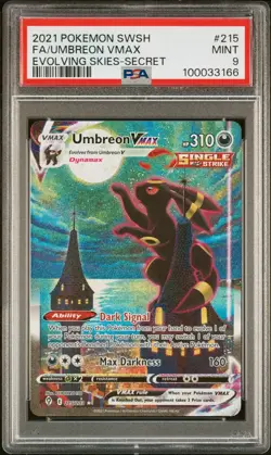 Umbreon VMAX 215/203 Alt Art Evolving Skies Pokemon TCG - PSA 9 MINT - Image 1