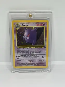 Pokemon Gengar TCG Fossil Holo Rare Card 5/62 WOTC WITH HARD CASE. LP PLUS - Image 1