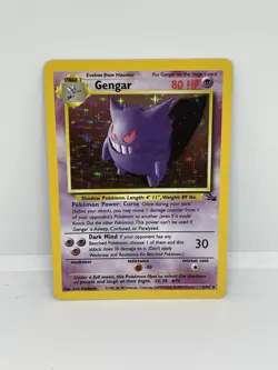 Pokemon Gengar TCG Fossil Holo Rare Card 5/62 WOTC WITH HARD CASE. LP PLUS - Image 2