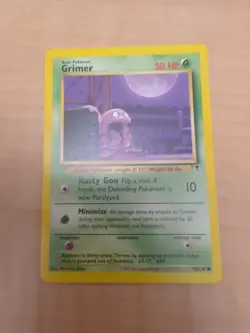 Pokemon TCG Grimer Fossil, Card 48/62, Common, Near Mint Condition - Image 1