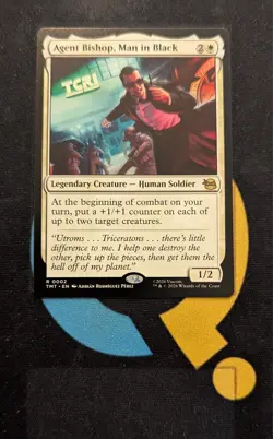 Agent Bishop, Man in Black Rare TMT 002 Teenage Mutant Ninja Turtles MTG - Image 1