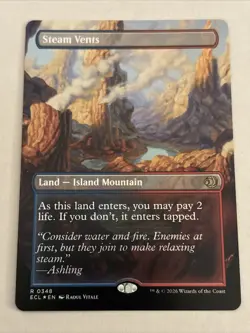 Steam Vents #348 (Borderless) Lorwyn Eclipsed FOIL NM - Image 1