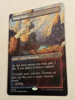 Steam Vents #348 (Borderless) Lorwyn Eclipsed FOIL NM - Image 2