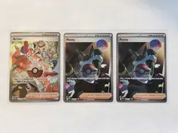 Pokemon TCG SV:Paldean Fates Arven & Penny Special Illustration Rare BUNDLE - Image 1