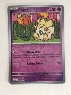 Pokemon TCG Obsidian Flames Reverse Holographic Togepi 083/197 Near Mint - Image 1