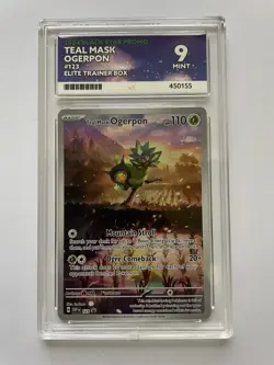 Pokemon TCG Teal Mask Ogerpon SVP123 Black Star Promo ETB 2024 Ace 9 Mint - Image 1