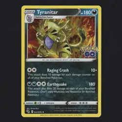 Tyranitar 043/078 Pokemon GO Holo Rare 2022 Pokemon TCG NM 🔥 - Image 1