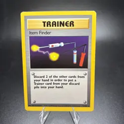 Pokemon TCG Base Set Item Finder Trainer Unlimited 74/102 HP-DMG -g - Image 1