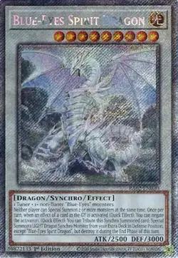 Yugioh! Blue-Eyes Spirit Dragon - RA02-EN030 - Platinum Secret Rare - 1st Editio - Image 1