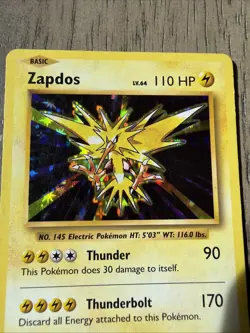 2016 POKEMON XY EVOLUTIONS SET ZAPDOS HOLO CARD 42/108 MP-LP - Image 3