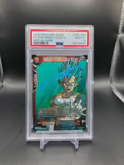 PSA 10 Dragon Ball Super Card Game Universe 7 Saiyan Prince Vegeta TB1-004 SPR-S - Image 1