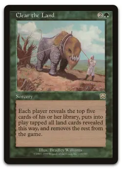 Clear the Land #235 (NM) Mercadian Masques MMQ Magic MTG - Image 1
