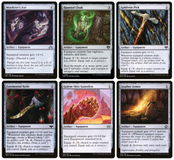MTG - 6 x Different FOIL Artifact Equipment - Commander / Modern - All M/NM - Image 1
