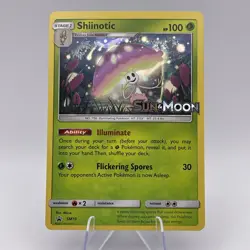 SHIINOTIC SM10 HOLO SUN & MOON PRERELEASE STAMP PROMK POKEMON CARD - Image 1