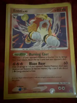 Entei 4/132 Secret Wonders Cracked Ice Holo Rare Pokemon Card Moderate Play - Image 2