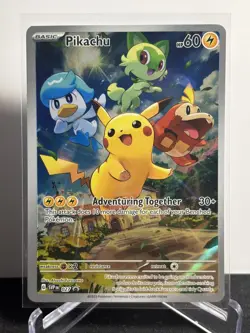 Pokemon Pikachu TCG Full Art Holo Promo Card SVP Black Star #27 NM - Image 1