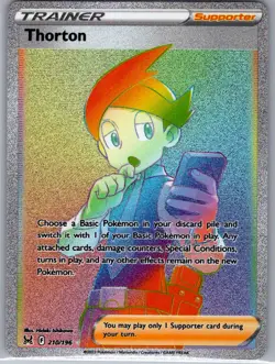 Thorton (Secret) 210/196 SWSH11: Lost Origin - Pokemon Card - NM - Image 1