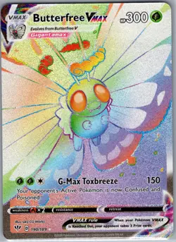 Butterfree VMAX (Secret) 190/189 SWSH03: Darkness Ablaze - Pokemon Card - NM - Image 1