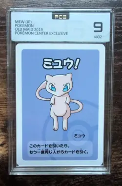 Mew Pokemon Old Maid 2019 Pokemon Center Exclusive Babanuki Card Graded PCG 9 - Image 1
