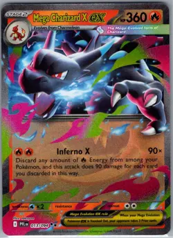 Mega Charizard X ex 013/094 ME02: Phantasmal Flames - Pokemon Card - NM - Image 1