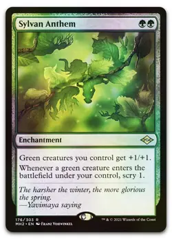 Sylvan Anthem #176 (Foil) (NM) Modern Horizons 2 MH2 Magic MTG - Image 1