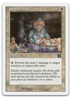 Samite Healer #40 (NM) Classic Sixth Edition 6ED Magic MTG - Image 1