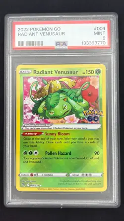 Radiant Venusaur 004/078 - Pokemon GO - Graded PSA 9 MINT Pokemon Card - Image 1
