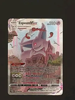 Pokemon TCG Fusion Strike Espeon VMAX Alt Art Secret Rare Holo Card 270/264 - Image 1