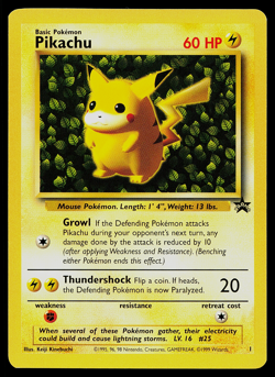 Pokemon Card - WoTC Black Star #1 Pikachu Ivy NM - Image 1