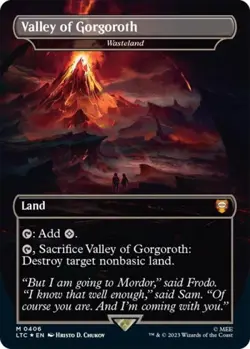 MTG English Valley of Gorgoroth - Wasteland (Surge Foil) NM Foil - Image 1