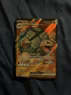 Pokemon TCG Golem EX Scarlet & Violet Holo Ultra Rare Full Art 151 Card 189/165 - Image 1
