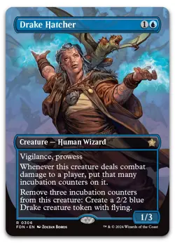 Drake Hatcher (Borderless) #306 (NM) Foundations FDN Magic MTG - Image 1