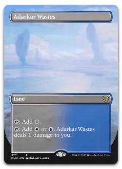 Adarkar Wastes (Borderless) #377 (NM) Dominaria United DMU Magic MTG - Image 1