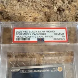 Pokemon Pikachu with Grey Felt Hat Van Gogh #085 Graded Sealed Promo PSA 10 - Image 2