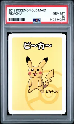 2019 POKEMON OLD MAID PIKACHU PSA 10 - Image 1