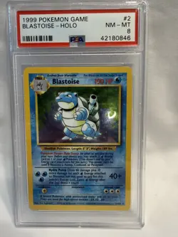 Pokemon TCG Pokemon Blastoise Blastoise Holo Rare Holo PSA 8 - Image 1