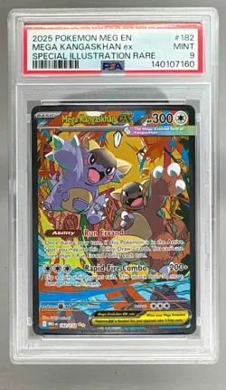 7160 Mega Kangaskhan ex 2025 Pokemon Mega Evolution #182 SIR PSA 9 - Image 1