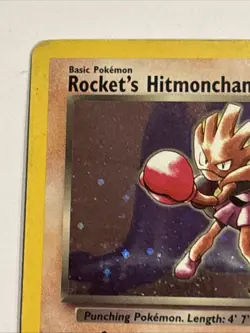 Rocket's Hitmonchan 011/132 Gym Heroes Holo Pokemon TCG MP/HP - Image 2
