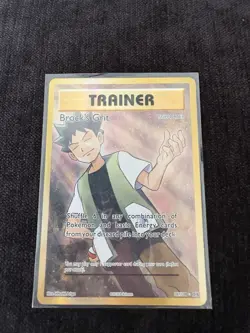 Pokemon TCG XY Evolutions Full Art Trainer Brock's Grit 107/108 Ultra Rare Lp - Image 1